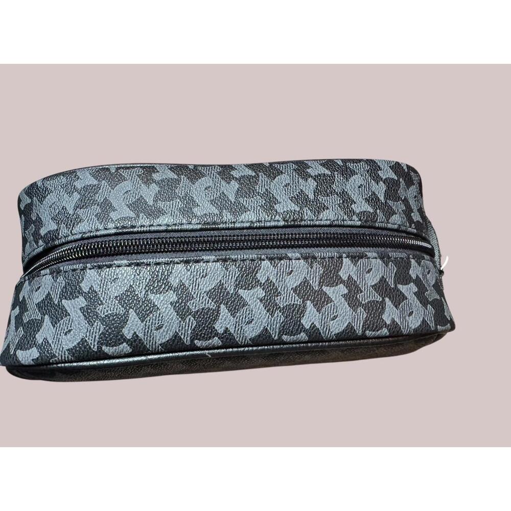 True Religion Black Monogram Patterned Zip Pouch … - image 3